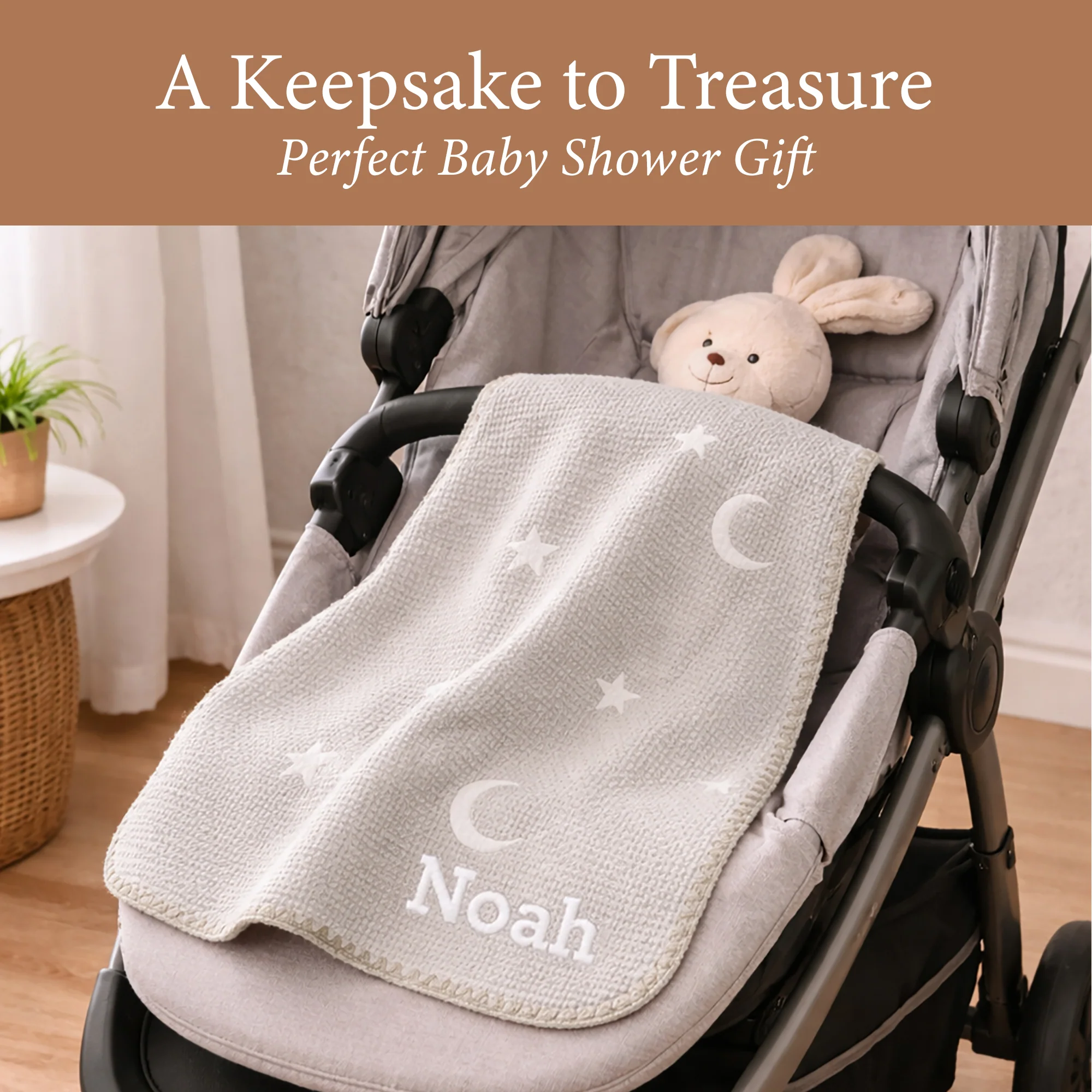 Star and Moon Baby Blanket - Image 3